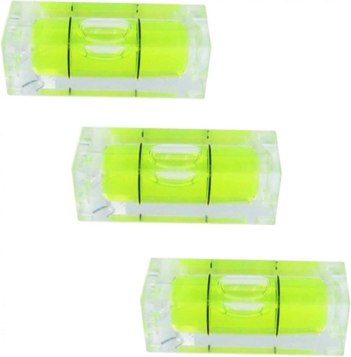 Set van 3 Mini Waterpasjes Vierkant 29mm