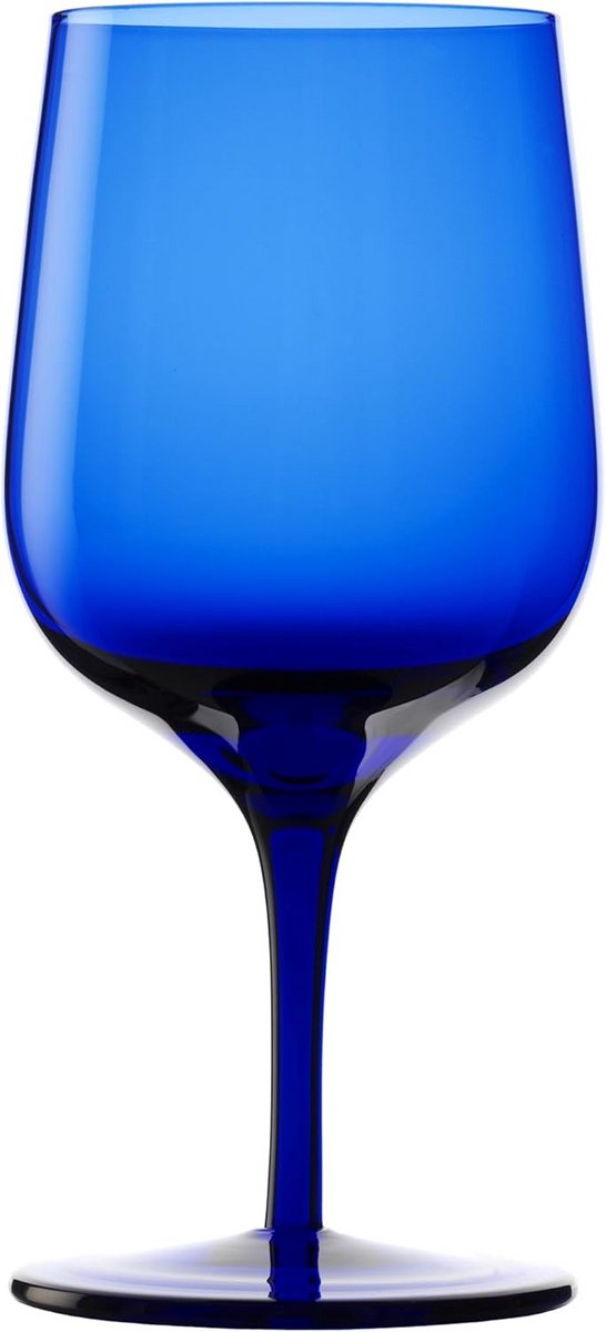 Set van 6 Blauwe Sapglazen 340 ml - Vaatwasserbestendig en Extra Sterk Kristalglas
