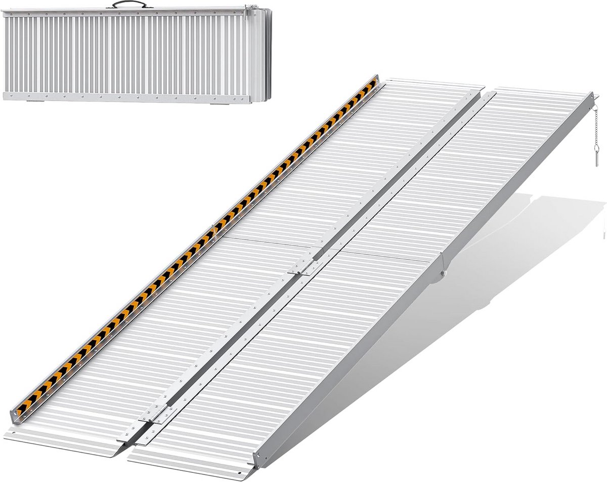 Inklapbare Rolstoelhelling Aluminium 213,5 cm - Extra Breed en Antislip