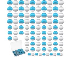 100 stuks metalen plaatjes set voor magneten, zelfklevend in verschillende maten