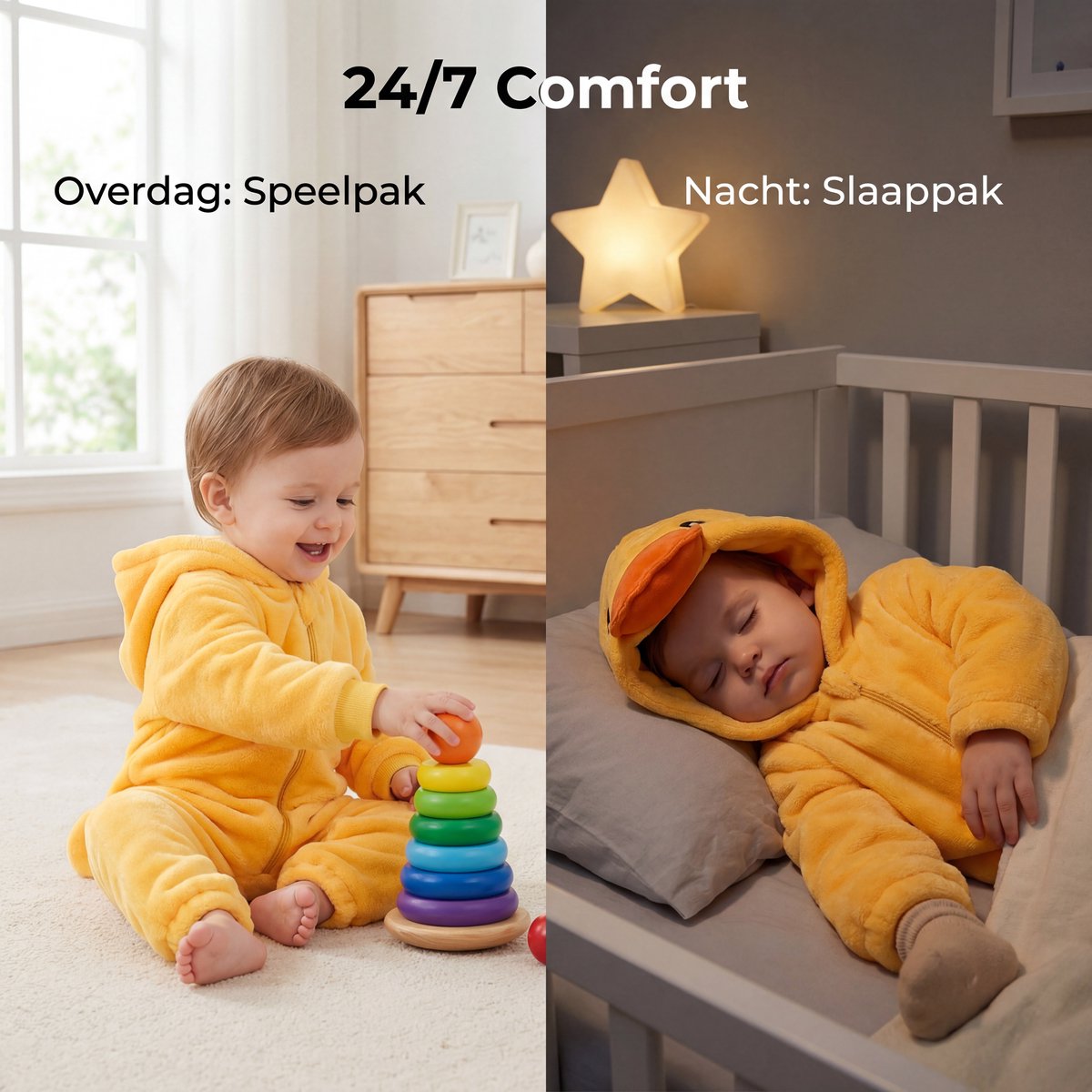 JAXY Baby Onesie - Carnavalskleding Kinderen - Verkleedkleren Jongen en Meisje - Verkleedkleding Kind - Romper - EU (label 120) - Eend — afbeelding 7