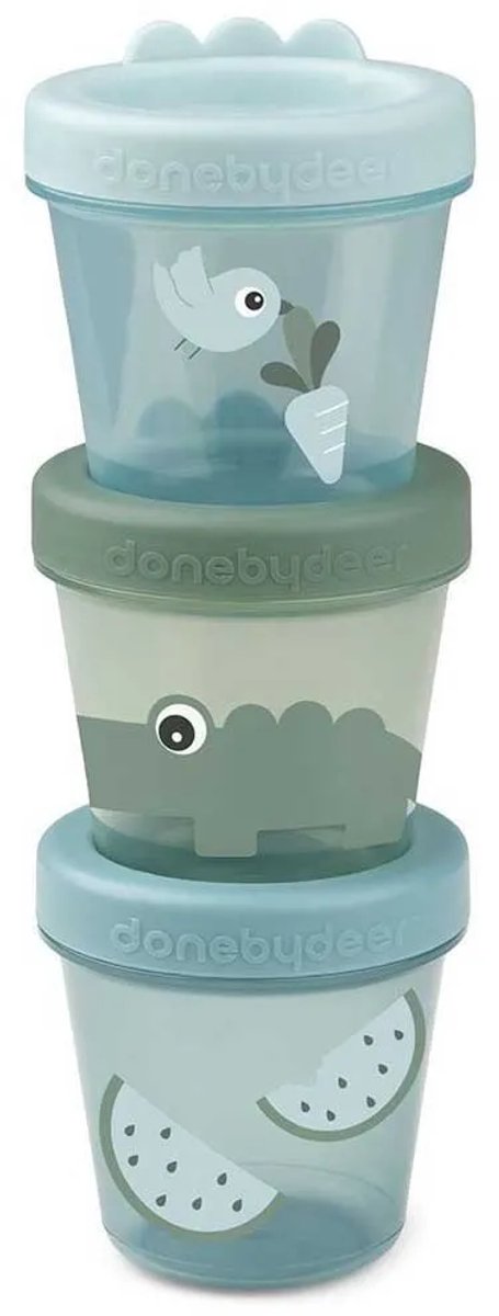 Done By Deer Baby Food Container Croco Green 3-pack van Done by Deer — afbeelding 4
