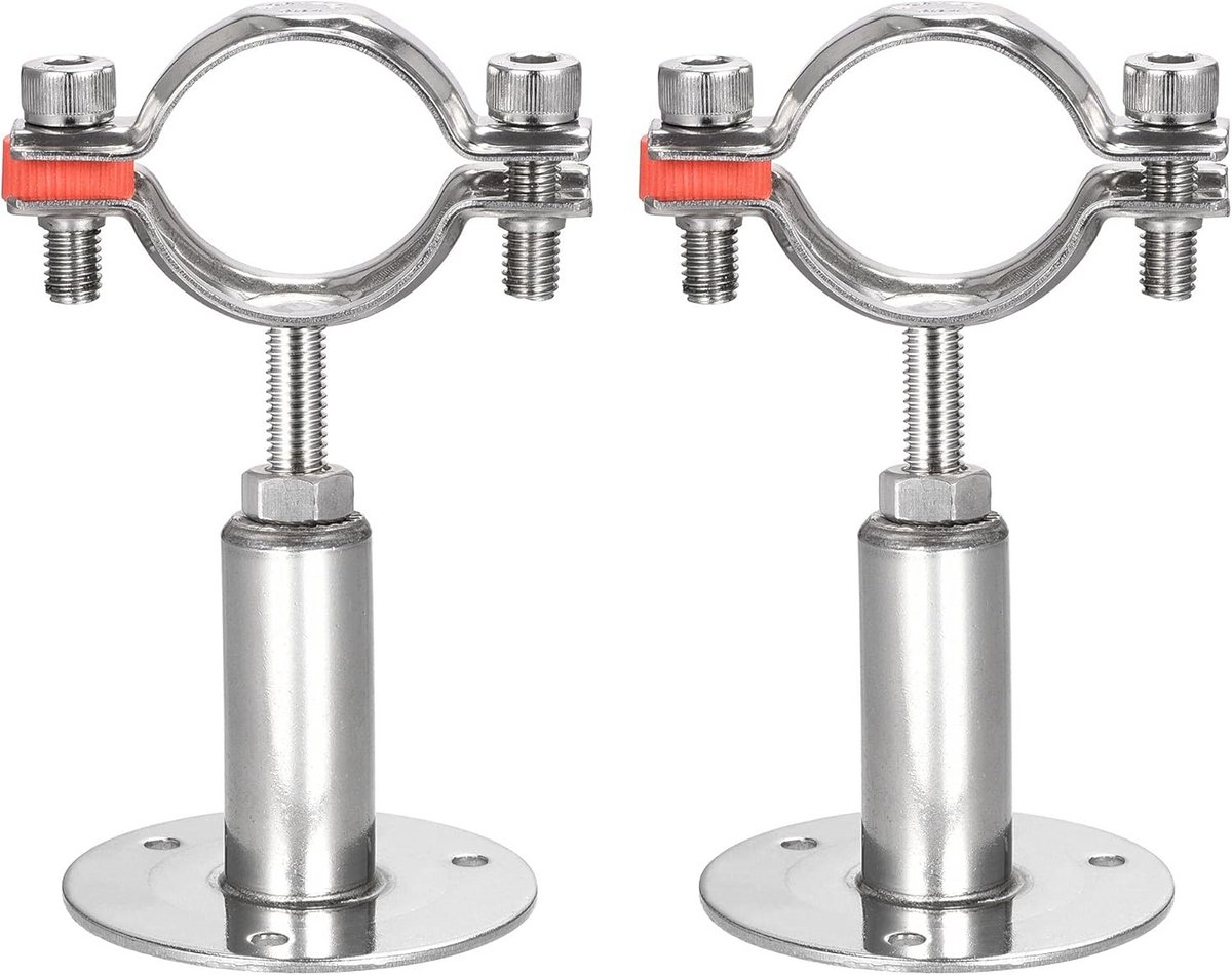 Verstelbare RVS Buisbeugel voor Montage aan Muur of Plafond, 38-40mm