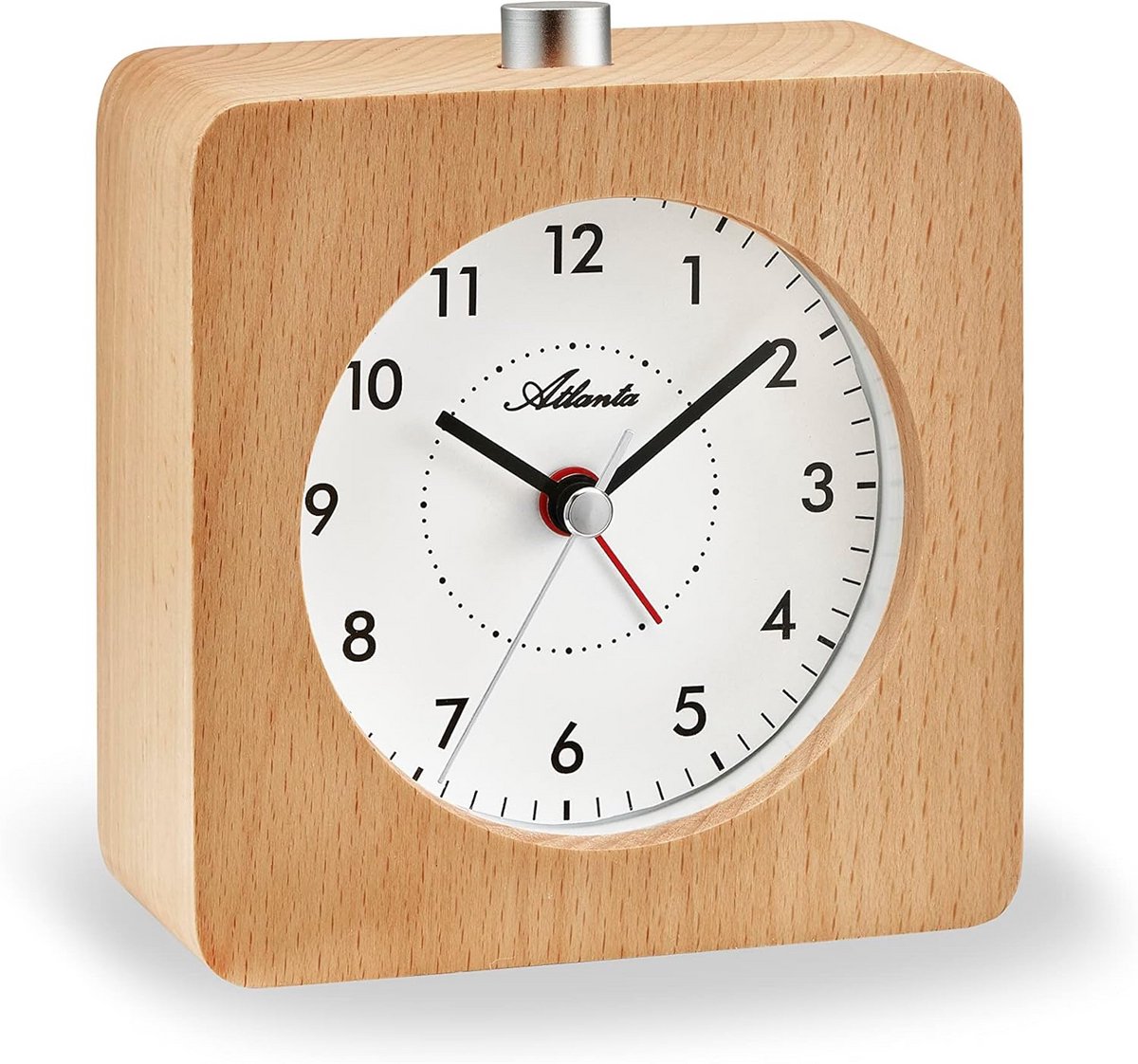 Houten Wekker met Snooze en Crescendo Alarm - Licht Eikenlook