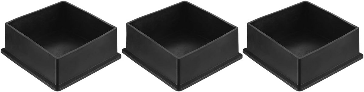 3x Vierkante Stoelpoot Stoppers 80x80mm - Beschermdop Voor Hardhout en Tegelvloeren
