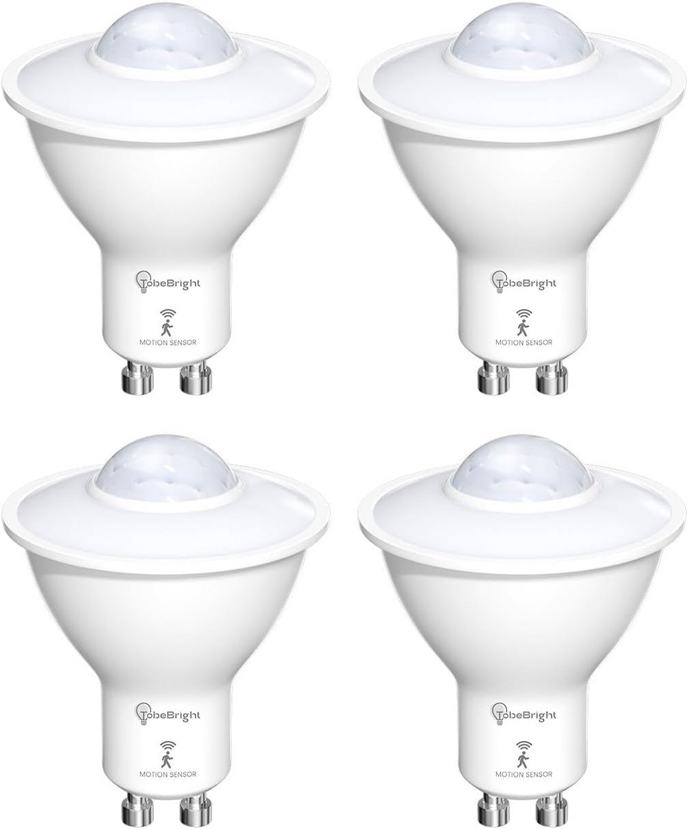 Slimme LED GU10 Lampen met Bewegingssensor Koel Wit Licht 4 Stuks