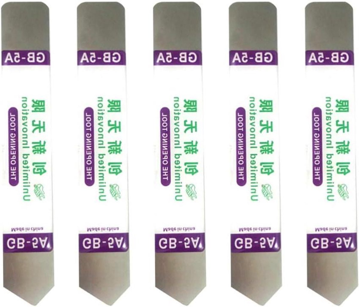 Metalen platte spudger set - dunne wrikken gereedschap opener roestvrij staal voor mobiele telefoon en tablets - scherm opening gereedschap - elektronische apparaten reparatie