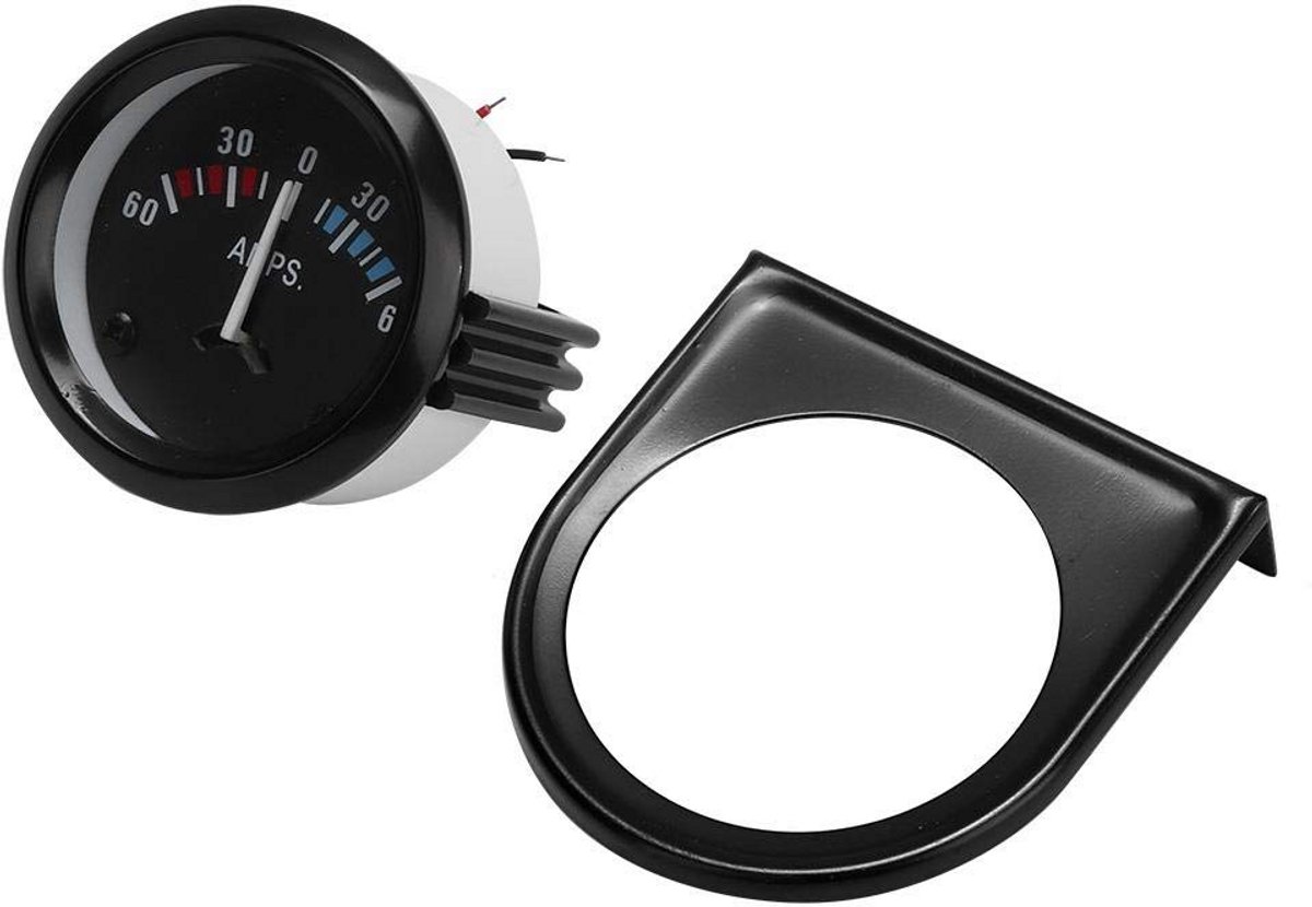 Universele 12V Auto Ampèremeter 60-0-60 AMP Stroommeter 52mm Gauge