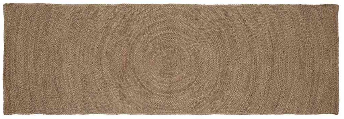 vidaXL Vloerkleden - Grijs - 60 - x - 250 - cm - Jute