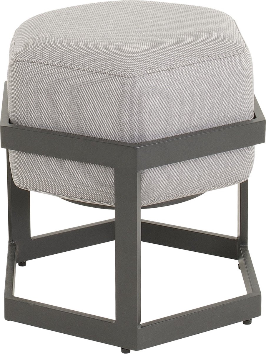 Hocker Esagono anthrazit - Moderne zeshoekige voetenbank 48x41,5x47,5cm