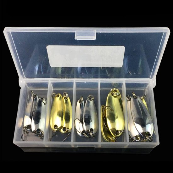 Kunstaas Set - Vis Aas - Zoutwater Vissen - 12 Delige Set - 63 gram - Goud Zilver — afbeelding 2