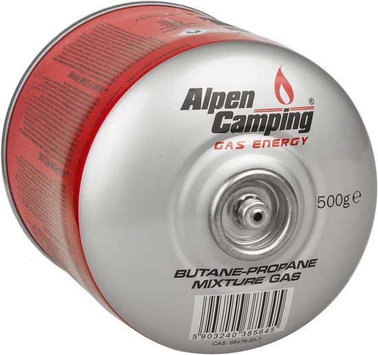 Gas Cartridge Set - Brandstof Bussen - Kamperen Koken - Veilige Ontluchting - 4 x 880 ml - Rood — afbeelding 3