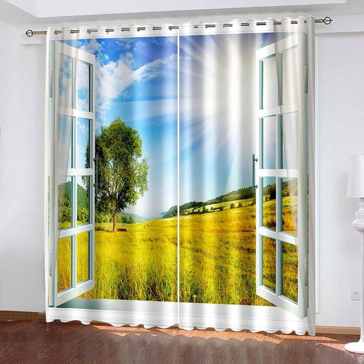 Lamellengordijn Polyester - Raambekleding - Slaapkamer Decoratie - Natuurlijk Landschap Pr