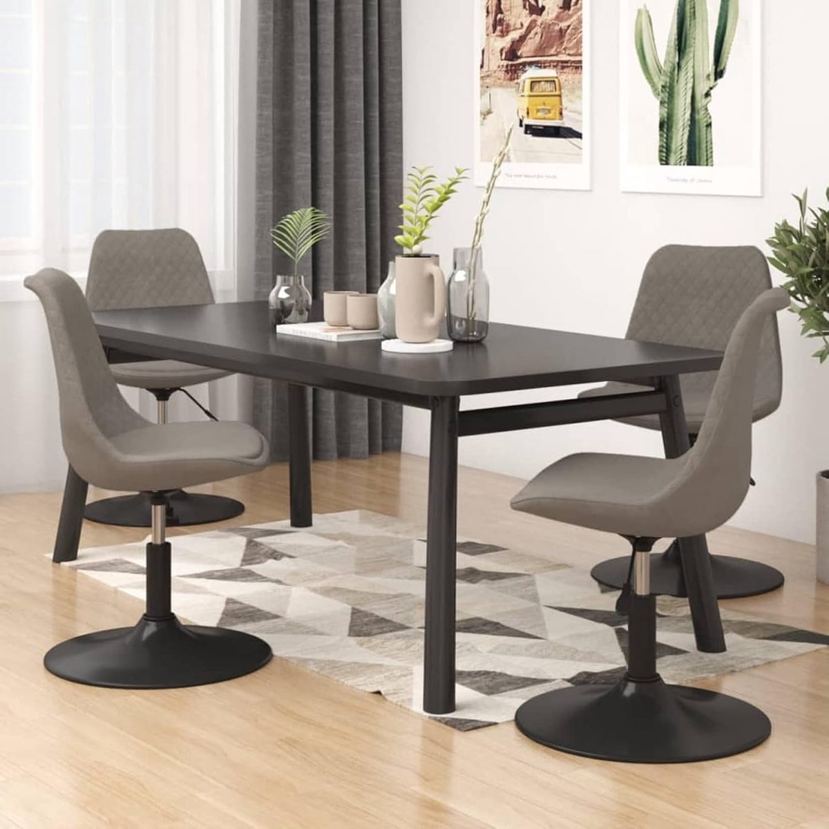 Eetkamerstoelen - Stoelen set - Comfortabel zitten - 360 graden draaibaar - 66 x 655 x 51
