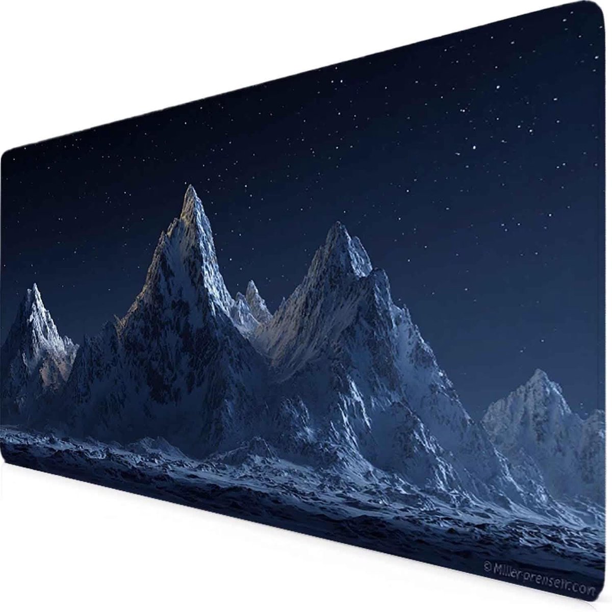 XXL Muismat - Bureauonderlegger - Thuiswerk & Gaming - Waterdicht & Antislip - 120x60cm - Berglandschap