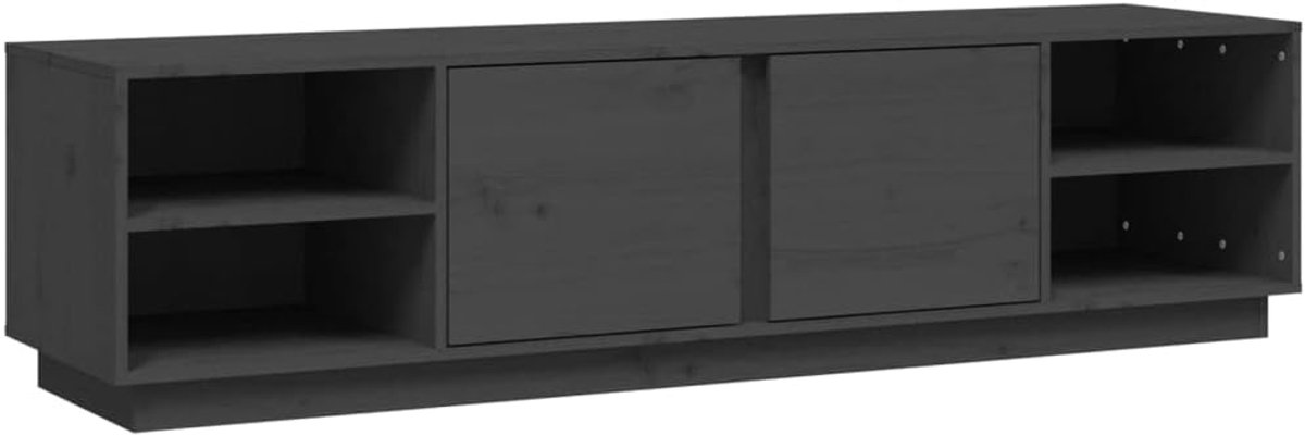Tv-meubel - Tv kast Hifi meubel - Woonkamer Inrichting - Massief Grenenhout - 156x40x40 cm - Grijs