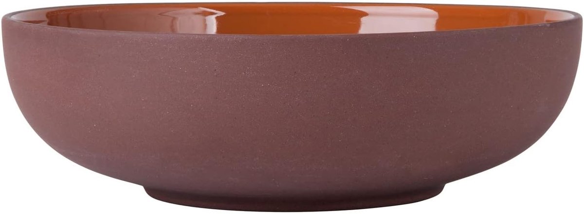 Keramische schaal - Serveerschaal kom - Lekkere hapjes serveren - Oven magnetron vriezer vaatwasserbestendig - 18x18x5.5 cm - Terracotta