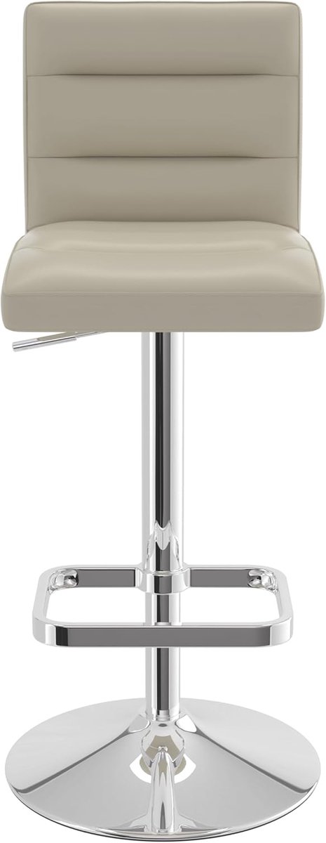 Barkruk - Zithoogte verstelbaar - Keuken Bar - Moderne uitstraling - 46x41x113 cm - Beige