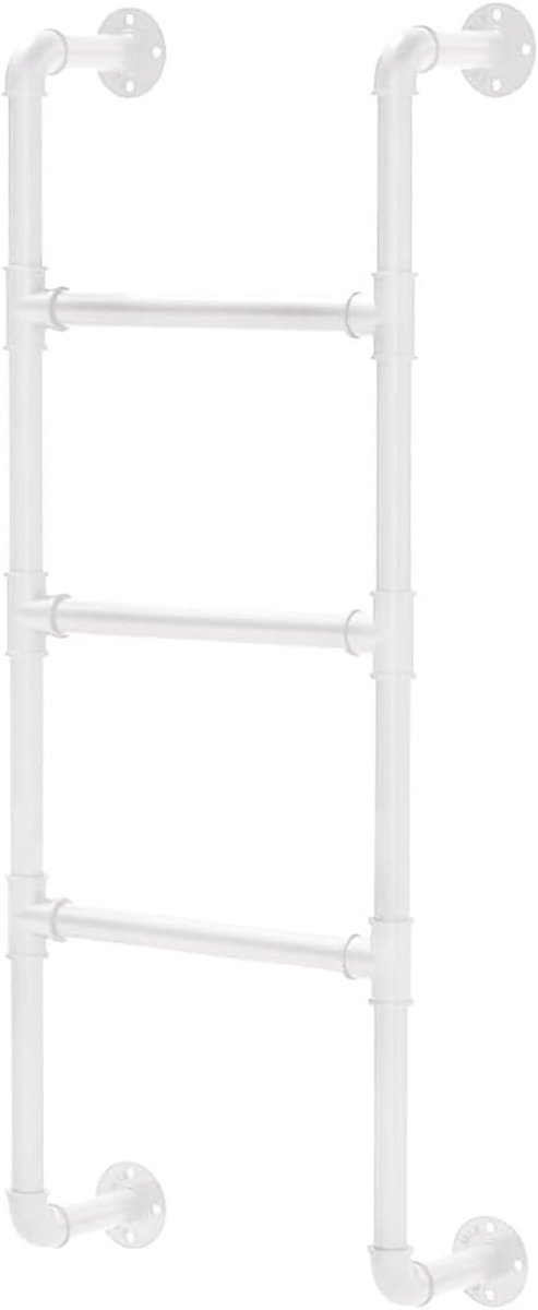 Nooduitgangsladder Metaal - Veiligheidsladder Binnen - Veilig Klimmen - Ruimtebesparend Wandmontage - 100-300 cm - Zwart