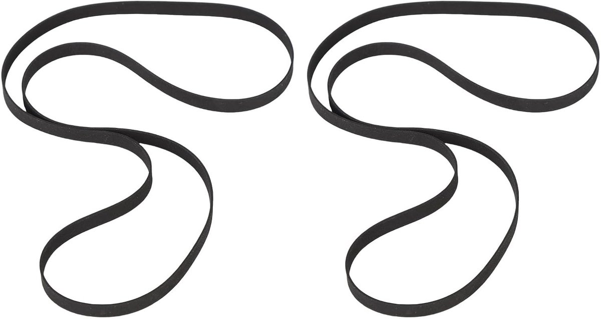 Platenspeler Riemen - Draaitafel Onderdelen - Muziek Afspelen - Soepele Rotatie - 145 Mm Set - Zwart