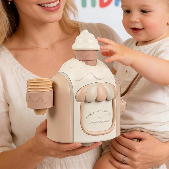 IJsmaker Bad - Schuimmaker Zeepdispenser - Badtijd Plezier - Grappige Vorm Zuignappen - 25 x 23 x 9 cm - Uniek — afbeelding 3