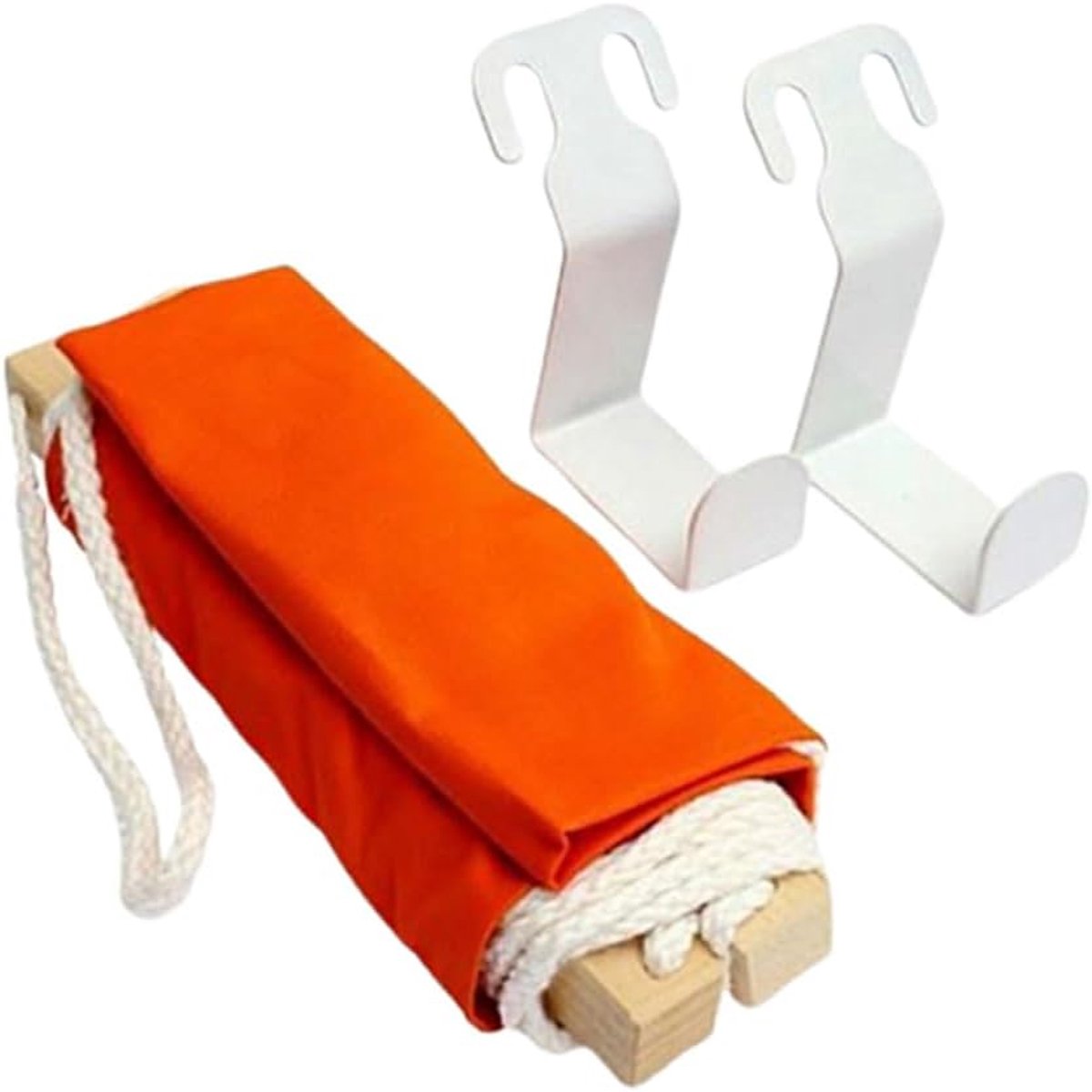 Voetensteun Hangmat - Bureau Voetensteun - Comfortabel Werken - Verstelbare Afstand - 57 x 17 cm - Oranje