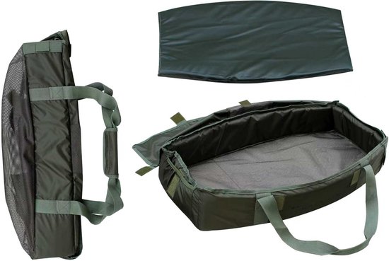 Karper Vis Set - Landingsnet Cradle - Vis Veilig Vangen - Compleet Vis Gerei - 120x70cm Weegzak - Groen Veelkleurig — afbeelding 3