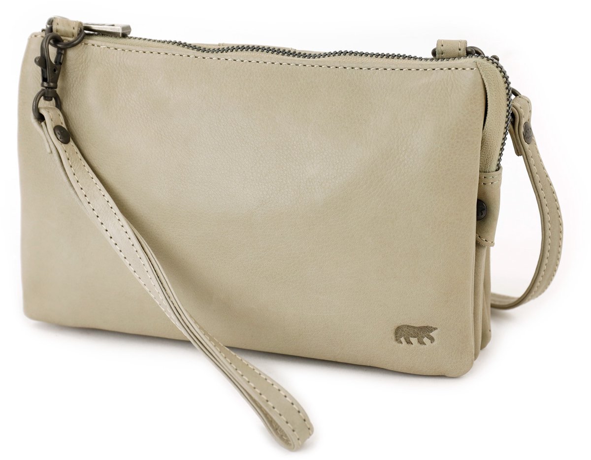 Bear Design Uma Leren Schoudertas / Clutch - Ice