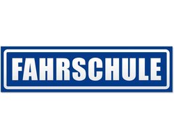 Rijschool Bord - Magnetisch Verkeersbord - Rijles Oefenen - Omkeerbaar Ontwerp - 20x5.3cm - Verkeersblauw