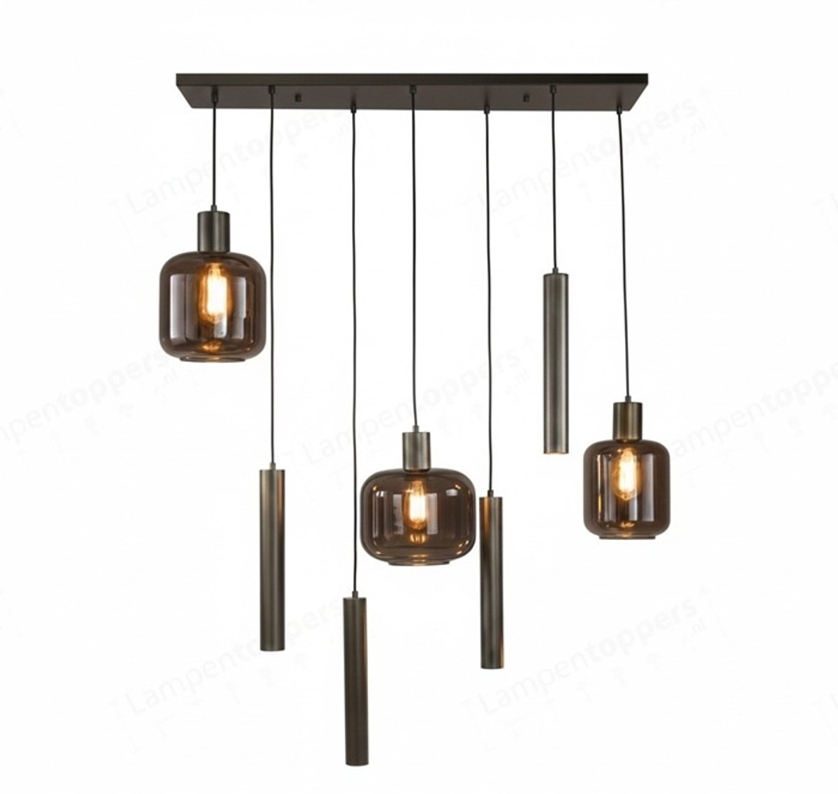 Hanglamp Bronza 4+3 Lichts