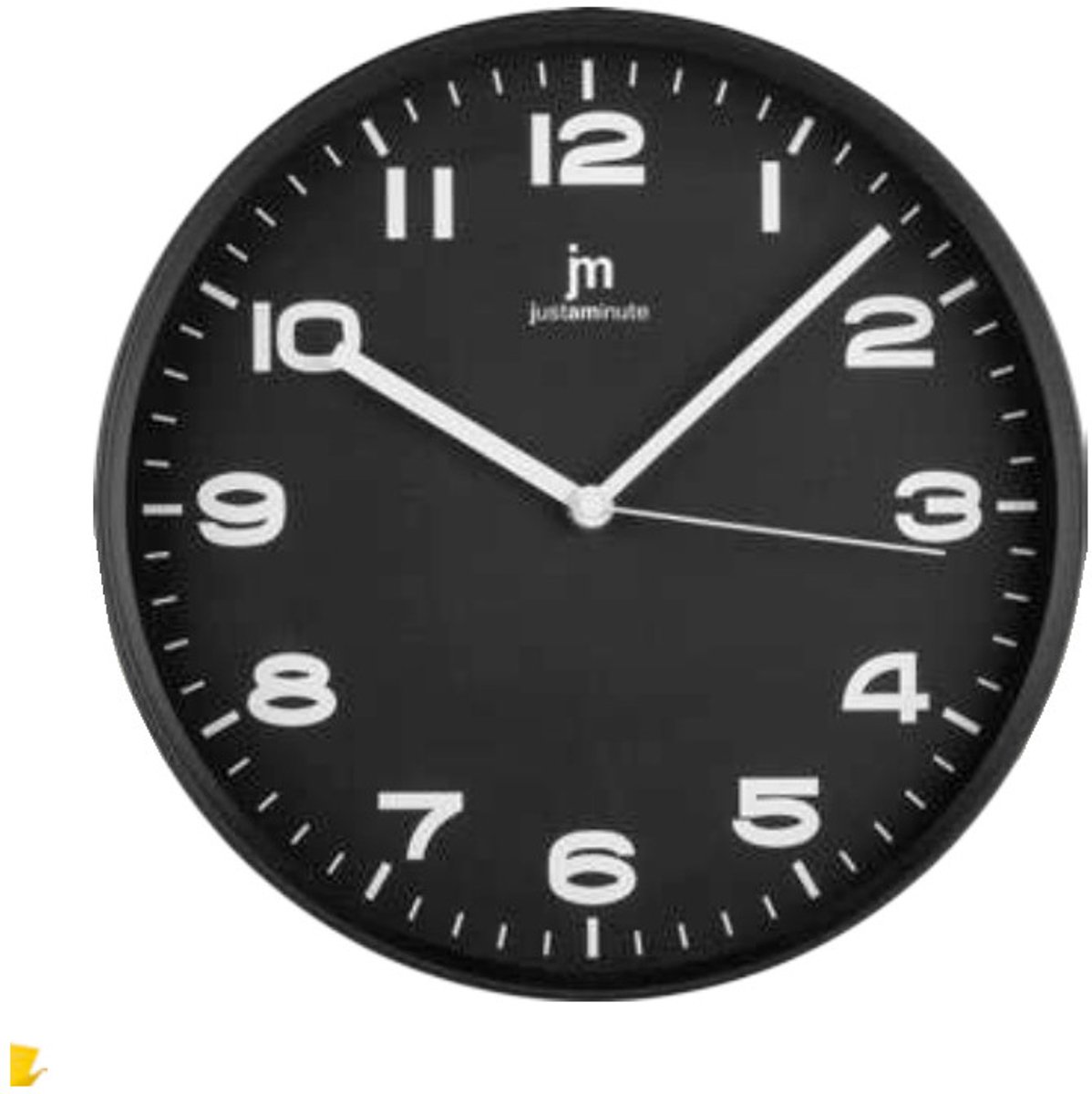 Lowell Justaminute 00875N wand- & tafelklok Kwartsklok Cirkel Zwart