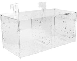 Aquarium Kweekkast - Artemia Broederij - Vis Isolatie - Dubbele Bevestiging - 15x15x15cm - Transparant