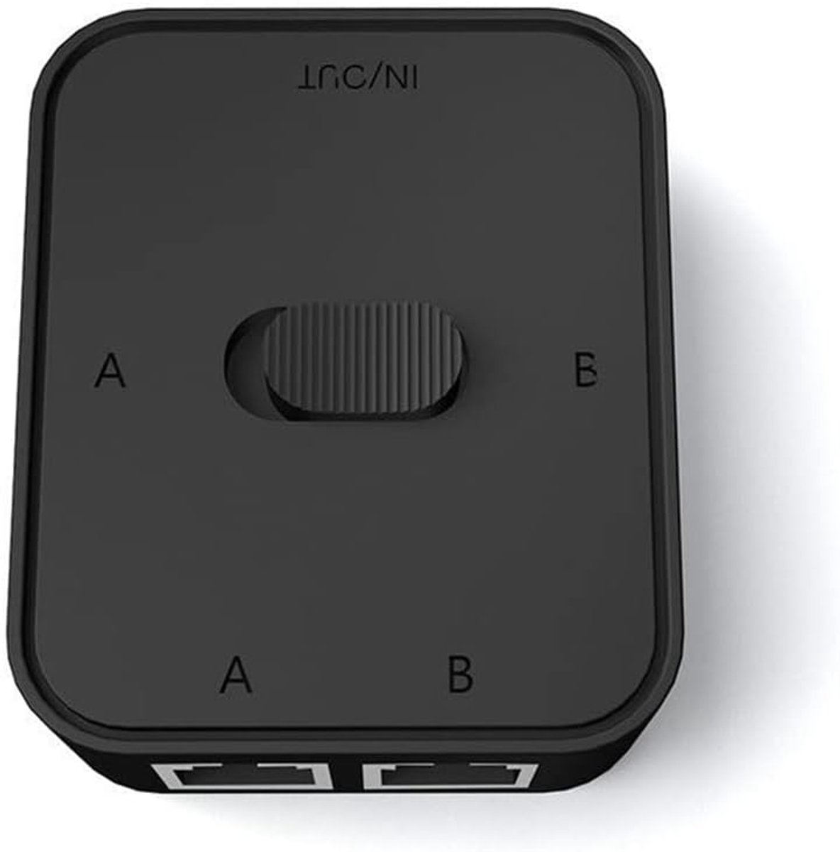 Netwerk Switcher - LAN Splitter - Netwerk Delen - 2 Poort 1000Mbps - Compact Formaat - Zwart