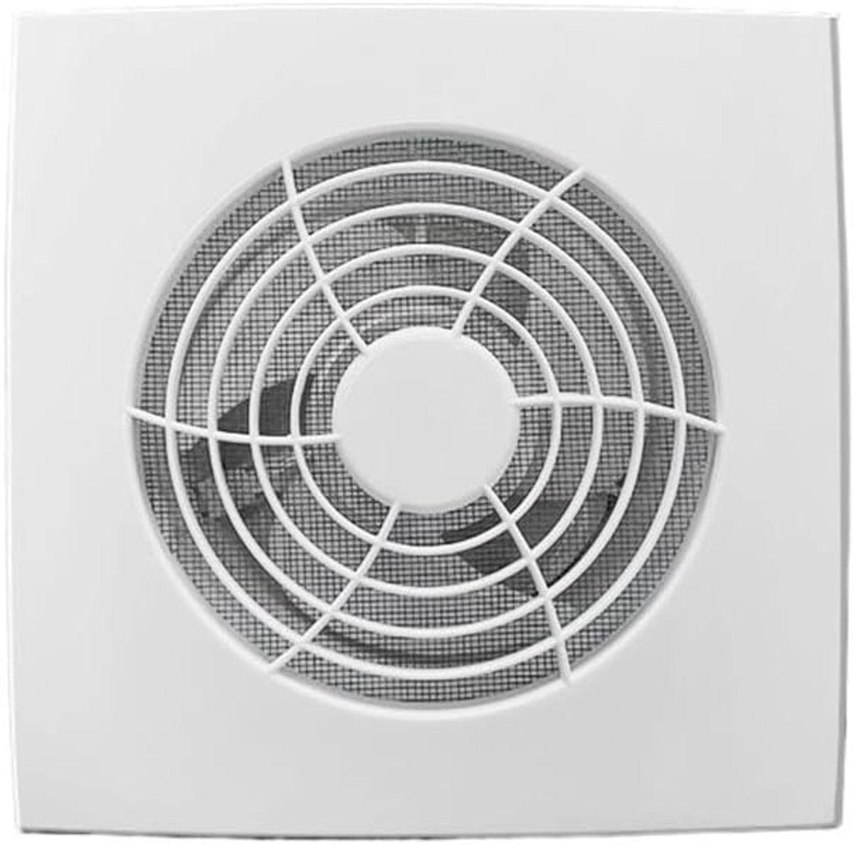 Afzuigventilator - Ventilatie Ventilator - Badkamer Keuken - Stil Ontwerp - 25x25cm - Wit