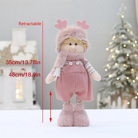 Stoffen Pop - Knuffelpop Decoratie - Kinderkamer Decor - Verstelbare Benen - 35-48 Cm Hoog - Meisje — afbeelding 3