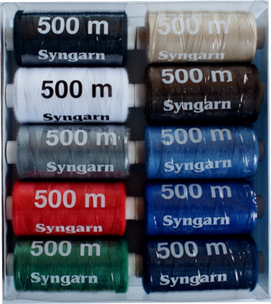 Set naaigaren 10 kleuren polyester garen voor naaimachine 500m per klos