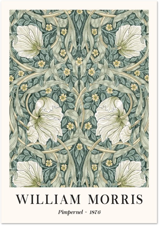 William Morris - Pimpernel 1876 Poster met Lijst 70x100 cm | bol