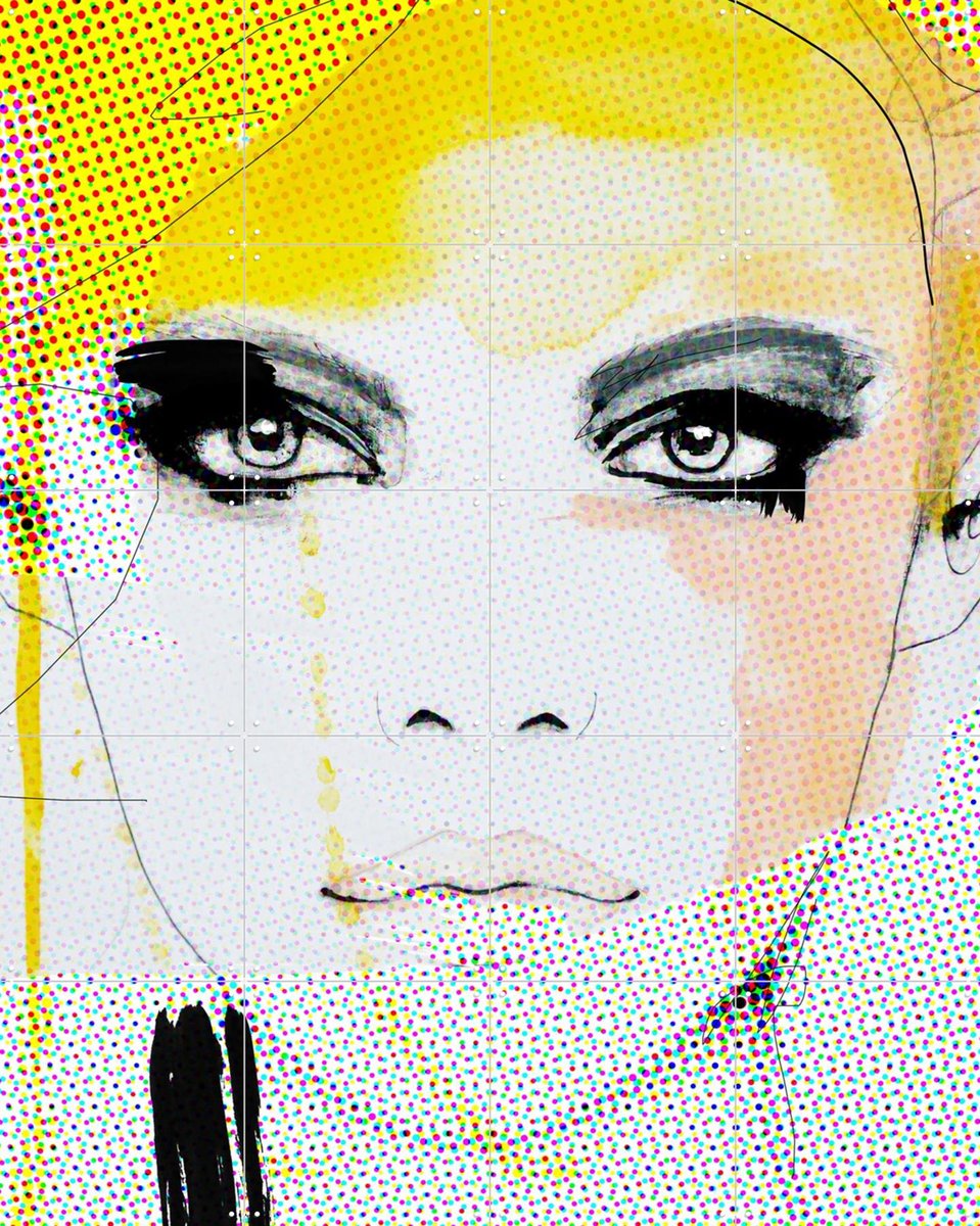 IXXI Ruse, Leigh Viner - 80 x 100 cm - Gratis ophangtool - Grote wanddecoratie en posters - Line art, Kleurrijk, Gemengde Technieken, Illustraties