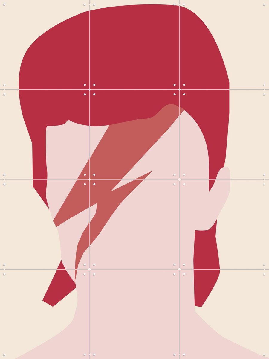 IXXI David, Helena Ravenne - 60 x 80 cm - Gratis ophangtool - Grote wanddecoratie en posters - Geometrische Kunst, Minimalisme, Illustraties, Grafisch