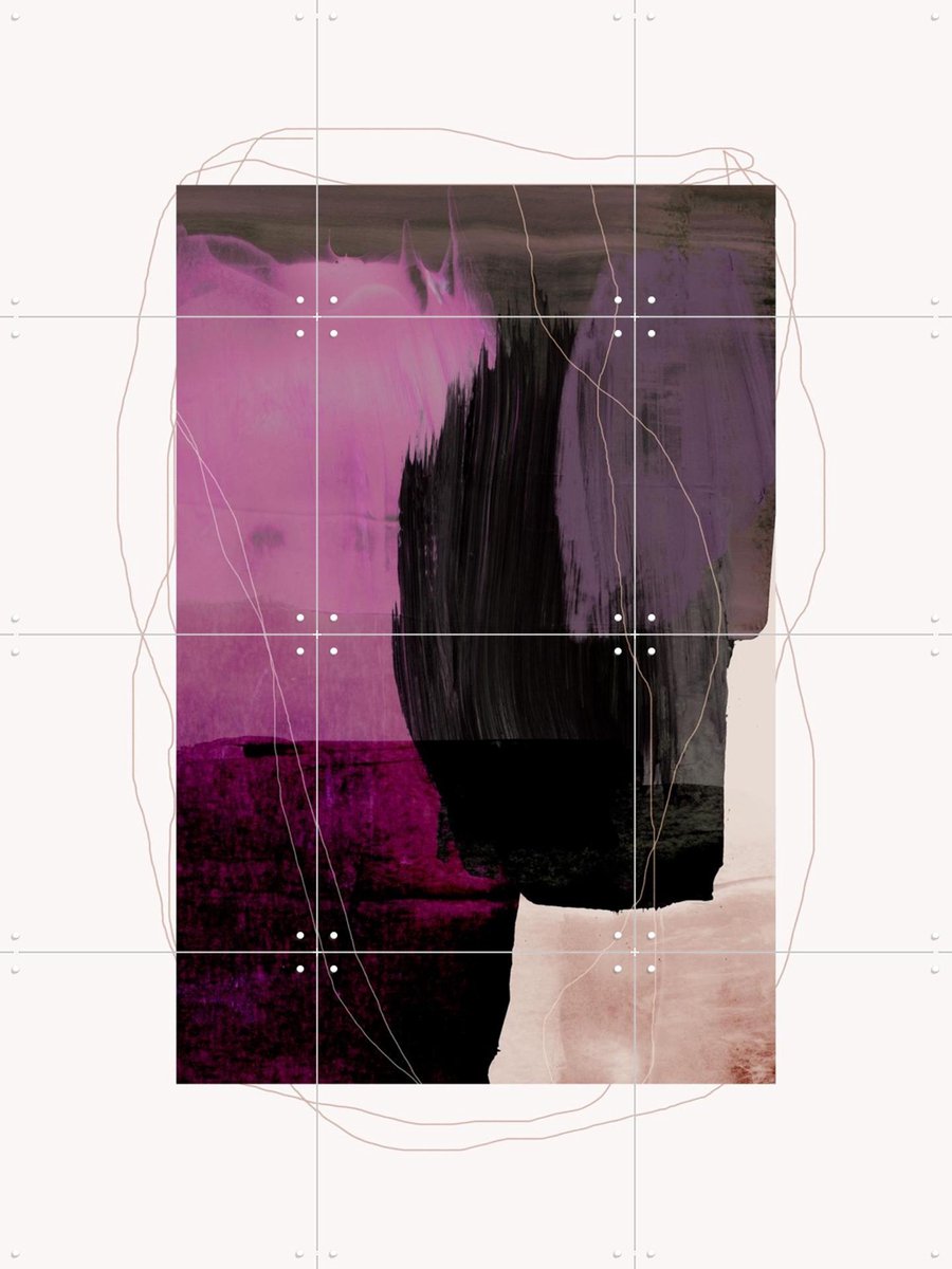 IXXI Abstract Brush Strokes 77, Mareike Böhmer - 60 x 80 cm - Gratis ophangtool - Grote wanddecoratie en posters - Kwaststreken, Abstract, Digitale