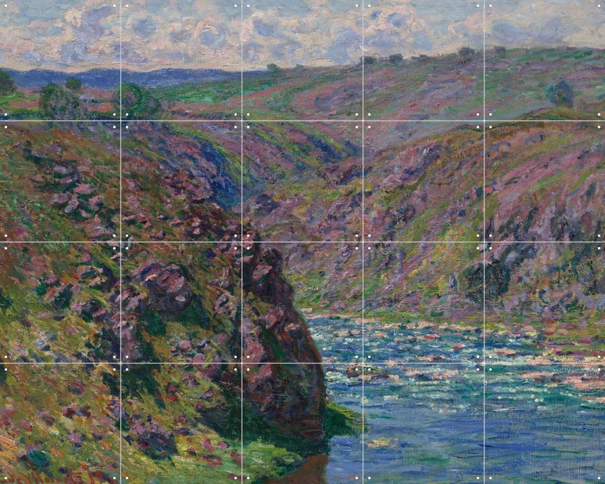 IXXI Valley of the Creuse (Sunlight Effect), Claude Monet & Museum of Fine Arts Boston - 100 x 80 cm - Gratis ophangtool - Grote wanddecoratie en