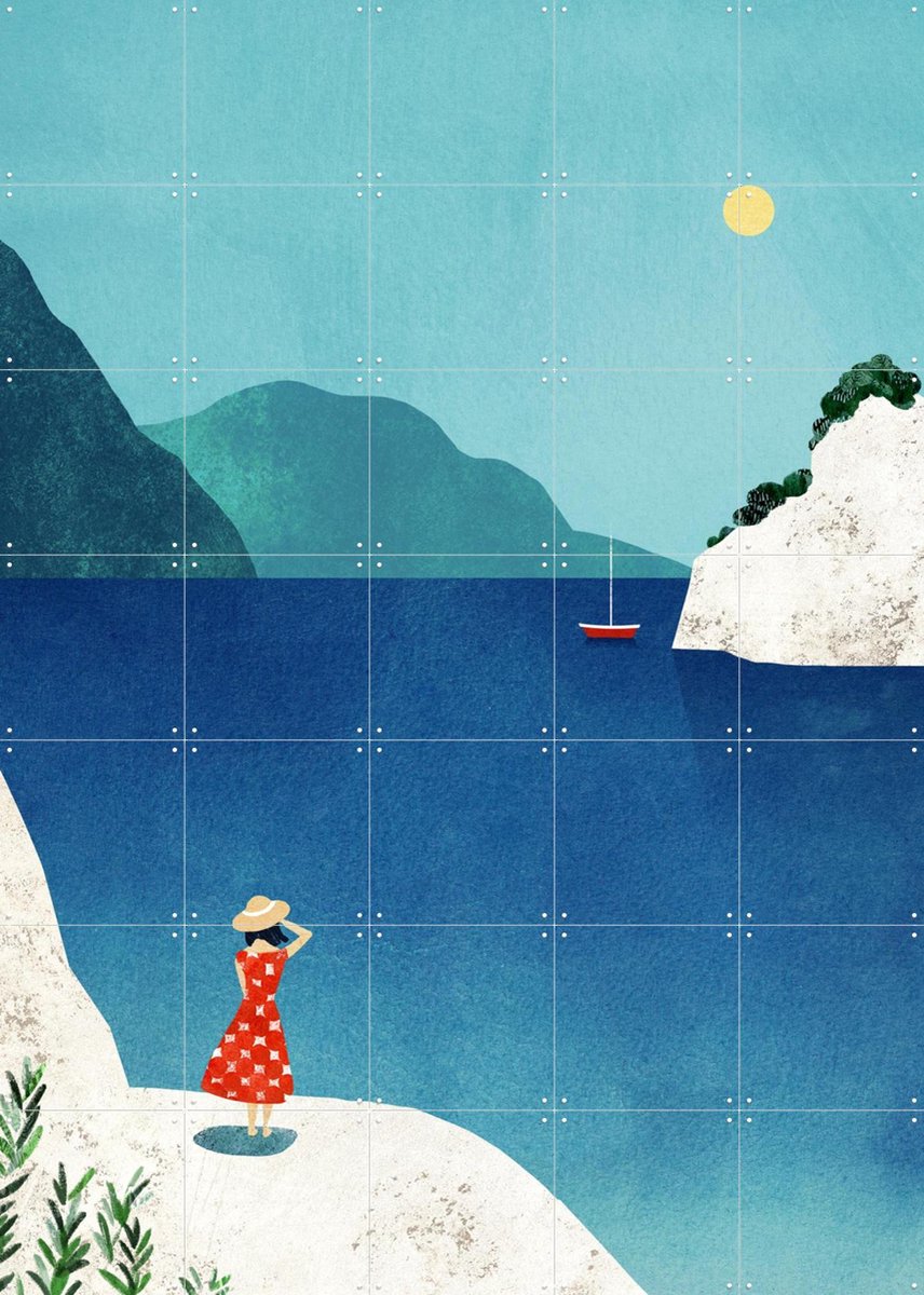 IXXI The Lookout, Henry Rivers - 100 x 140 cm - Gratis ophangtool - Grote wanddecoratie en posters - Illustraties, Grafisch Ontwerp, Kleurrijk,