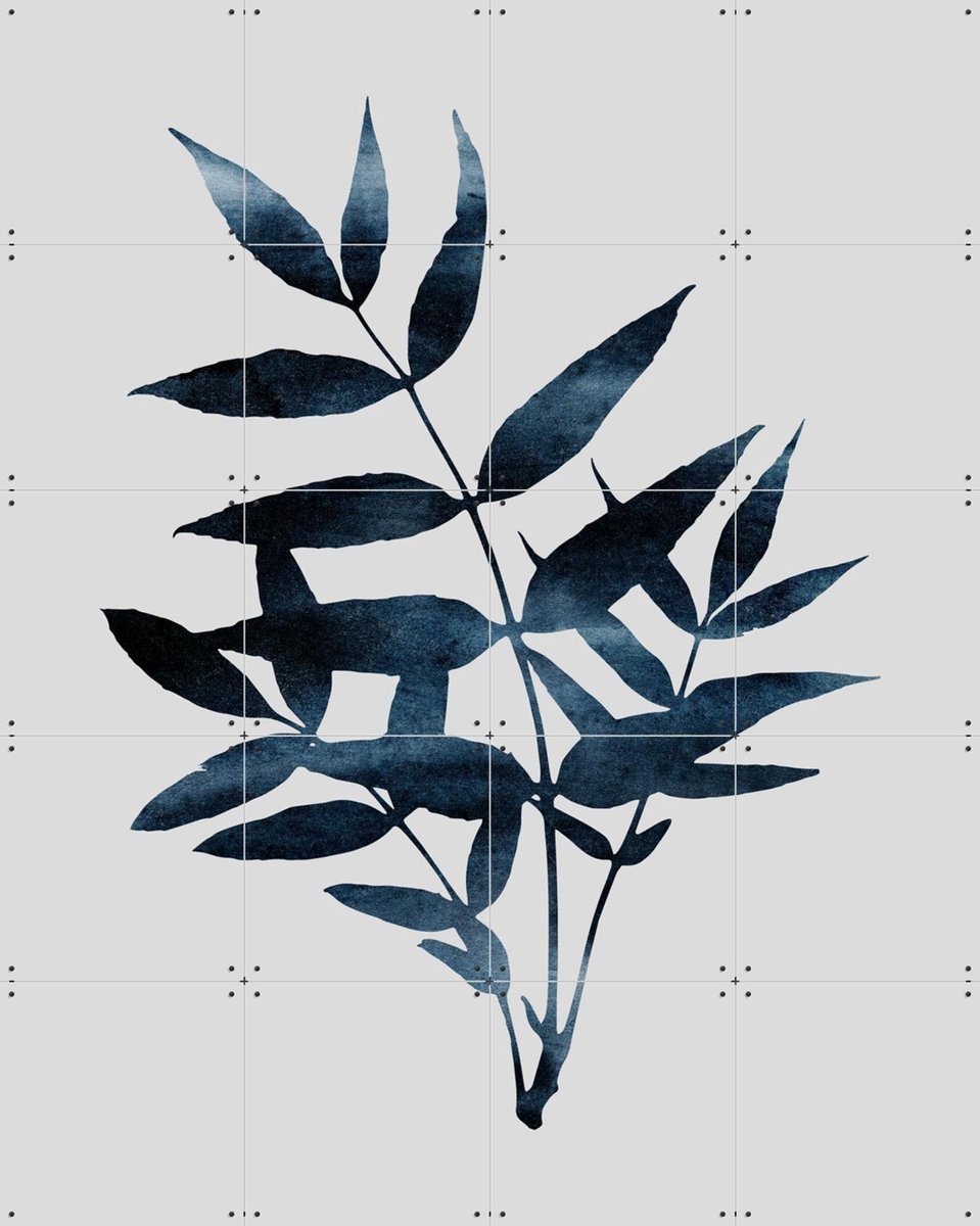 IXXI Watercolor Leaves, Mareike Böhmer - 80 x 100 cm - Gratis ophangtool - Grote wanddecoratie en posters - Minimalisme, Illustraties, Aquarel