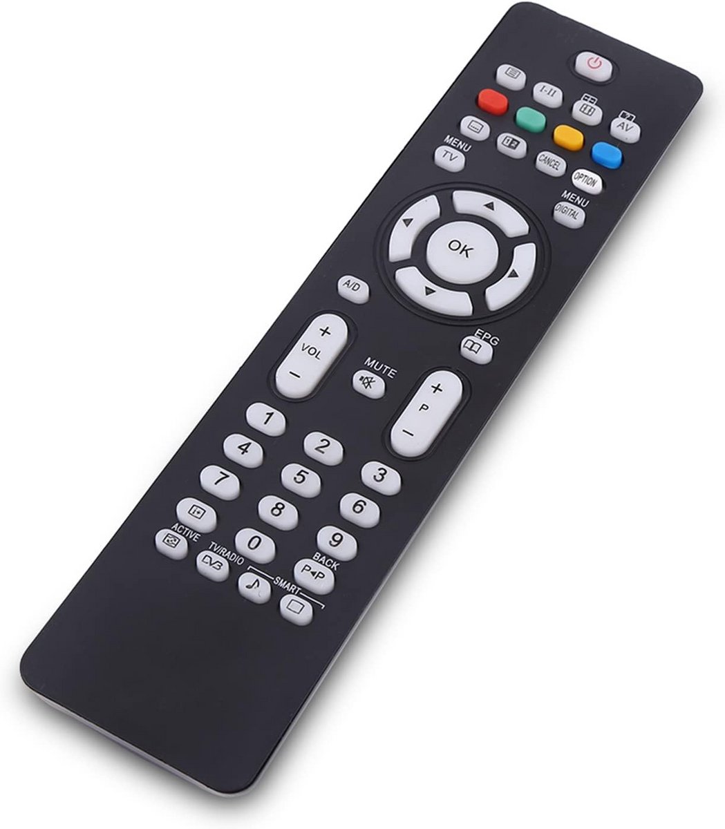 VVGoods - Universele vervangende afstandsbediening voor televisie - afstandsbediening voor televisie - zwart.