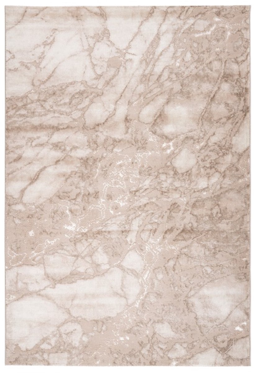 Marmaris Vloerkleed – Beige – Marmerlook Design – Modern & Laagpolig – 160x230 cm