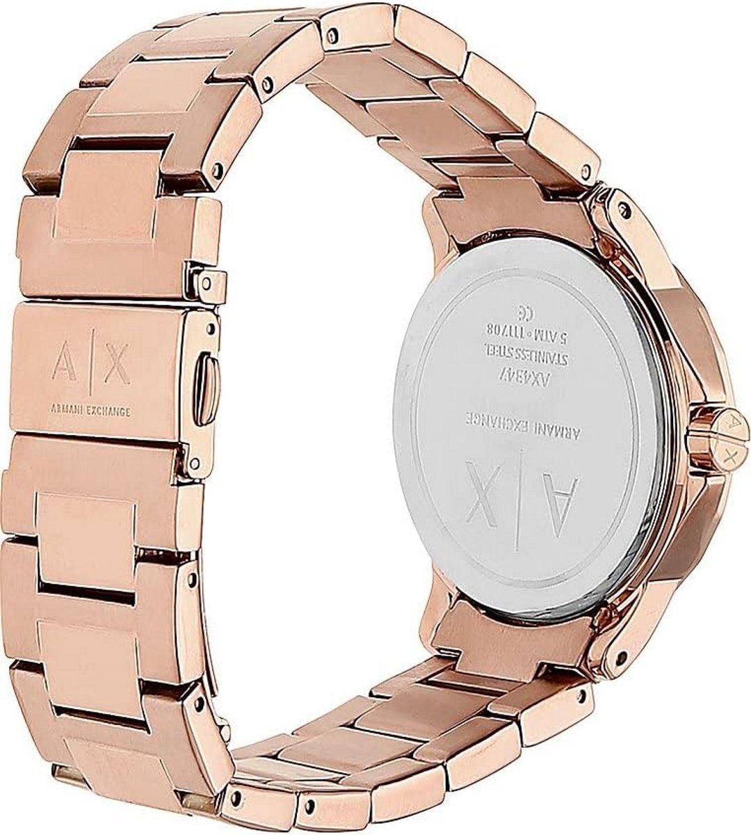 Dameshorloge met Roségoudkleurige Wijzerplaat en Armband