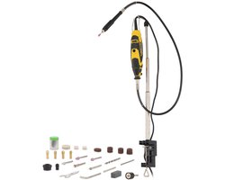 Powerplus Roterende multitool POWX1324 - Multifunctioneel - 135W - Variabele snelheid - Incl. Statief, slang, 40 accessoires
