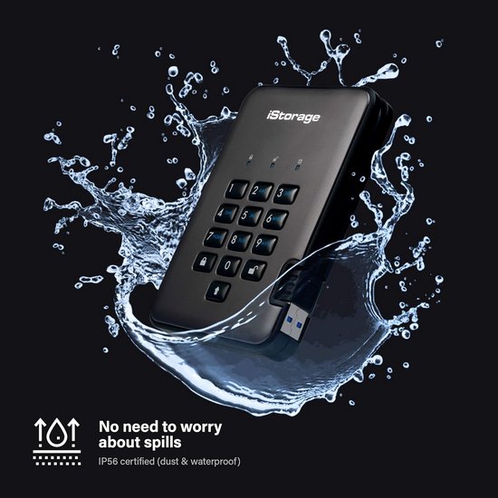 Beveiligde Externe Harde Schijf 500 GB met PIN Code en Hardware Versleuteling van Merkloos — afbeelding 2