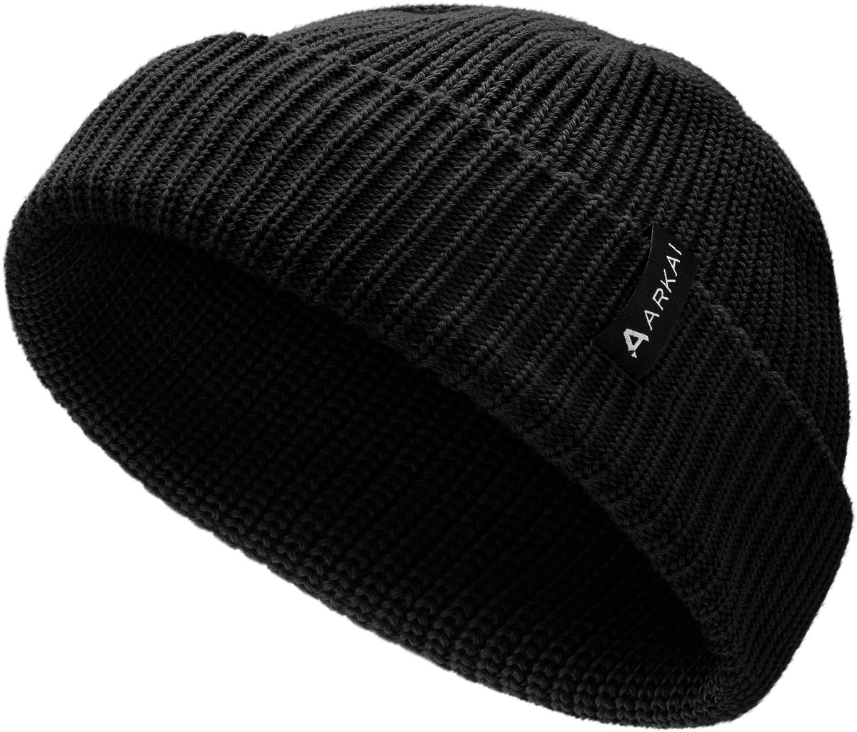 Nordic | Zwarte Beanie in Zeemansstijl van Polyester