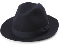 Chapeau Fedora Filippo bleu marine à bords bruts